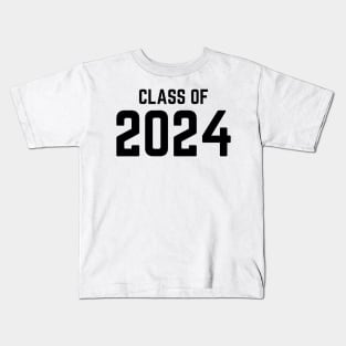 Class Of 2024. Simple Typography 2024 Design for Class Of/ Graduation Design. Black Kids T-Shirt